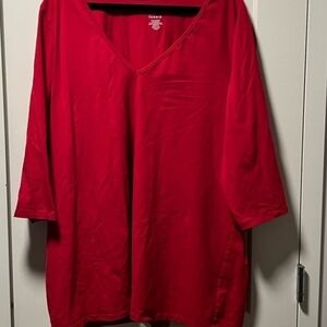 Torrid Bold Red V-Neck Blouse